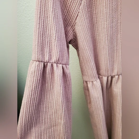 SHEIN LIGHT PINK LONG SLEEVES DRESS - Picture 5 of 7